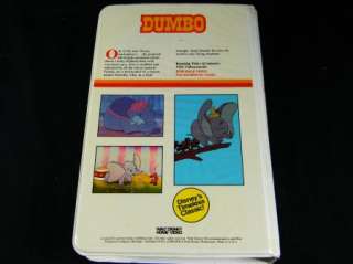 VHS Dumbo 24vs 1981 Rare HTF Vintage Disney White Clamshell  