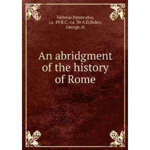  An abridgment of the history of Rome, George, Velleius 