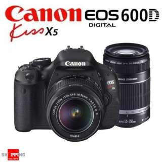 Canon EOS 600D Kiss X5 18 55mm 55 250mm Double Lens Kit Digital SLR 
