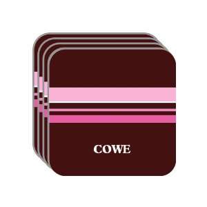 Personal Name Gift   COWE Set of 4 Mini Mousepad Coasters (pink 