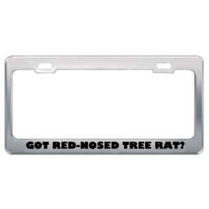 Got Red Nosed Tree Rat? Animals Pets Metal License Plate Frame Holder 