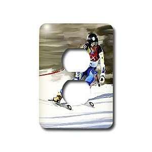  Winter Sports   Skiing   Light Switch Covers   2 plug 