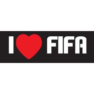  I Heart Fifa Sticker Decal. White and Red 