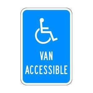 Van Accessible,eg,white/blue,alum,18x12   BRADY  