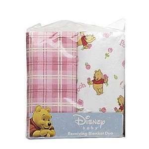  Winnie the Pooh Receiving Blankets 2pk Baby