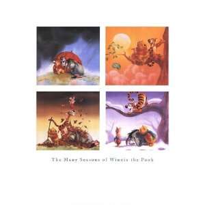  The Many Seasons of Winnie the Pooh by Walt Disney 24x32 