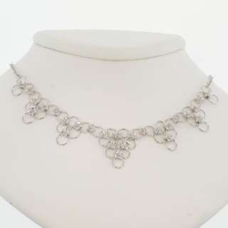 Divine European Design 18K White Gold 0.39ctw Diamond Necklace by O.P 