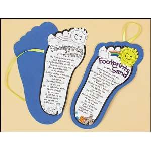  Footprints in the Sand Color Your Own 10 Inch Foam Plaque 