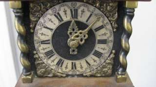 Dutch Wall Clock, Old Figure Large Atlas, WUBA Made 1950, 8 Day, Brass 