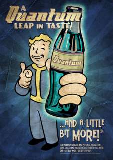 Fallout 3 Glowing Nuka Cola Quantum Bottle blue cap   