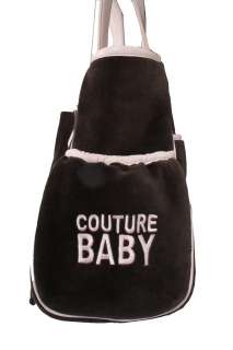 Authentic Juicy Couture Baby Cute Diaper Bag Tote in Brown Velour Mint 