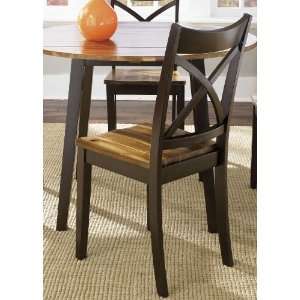  Liberty Furniture Cafe Acacia X Back Side Chair Set of 2 