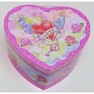  Heart Shape Wind Up Musical Jewelry Box for Girls