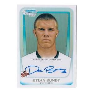   Refractor Autograph #DB Dylan Bundy Baltimore Orioles #ed 18/500