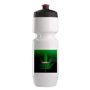   Trek Water Bottle Wht BlkRed Marijuana Joint and Leaf 