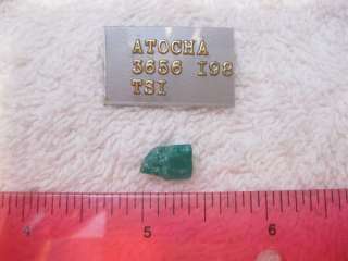 Atocha Recovered Emerald   Authenticated   2.87 carat  