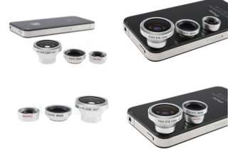 in 1 Detachable Wide Angle + Micro Lens + 180°Fish Eye Lens for 