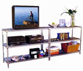 New Commercial 6 Shelf Adjustable STEEL WIRE SHELVING  