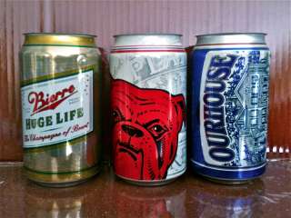 these are three real prop beer cans these are the types that are 