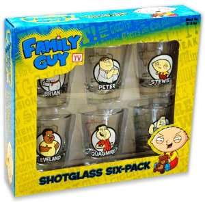  Family Guy Character Shotglass 6  Pack 