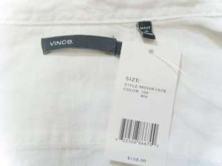 NWT VINCE Mens Garment Dyed Linen Shirts Army G White  