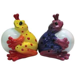  Westland Giftware Peace Frogs Magnetic Bullfrogs Salt and 