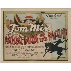  Reprint William Fox presents Tom Mix and Tony, the Wonder 