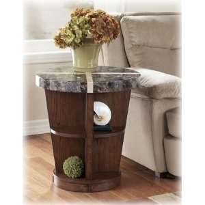   Contemporary Medium Brown Lacey End Table Furniture & Decor