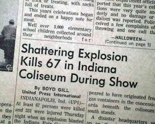 INDIANAPOLIS PEPSI COLISEUM Holiday on Ice Skating Show Explosion 1963 