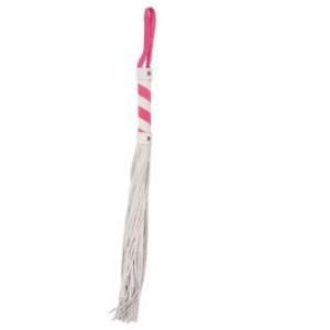  Ouch, Whip Leather White with Pink Stripe and Pink String 