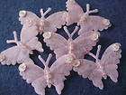 48 organza butterfly sequin applique bridal pink 1 
