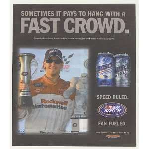   Hamlin Roadloans 200 Win Busch Beer Print Ad (44223)