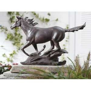  22 Running Horse Wild Stallion Outdoor Garden Statue 