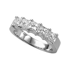   carat five stone diamond ring band gold jewelry new 