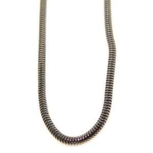 Brass Chain 04 Gunmetal 2.6mm Snake Removable End Cap Thick Cord (20 