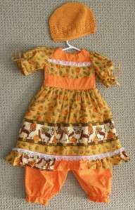 Pumpkins & Squirrels Dress Fits Annette Himstedt Doll  
