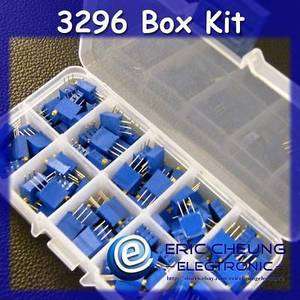 100pcs 10 Value 3296 Trimmer Trim Pot Resistor Box Kit  
