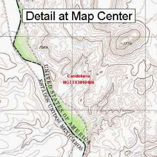   Topographic Quadrangle Map   Candelaria, Texas (Folded/Waterproof