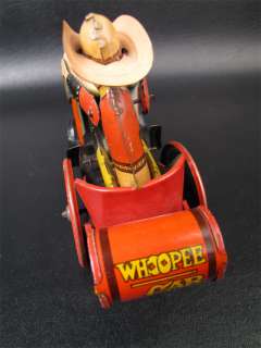 Vintage Marx Toys Wind Up Tin Litho Cowboy Whoopee Car  