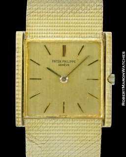 PATEK PHILIPPE VINTAGE SQUARE 18K GOLD REF. 3494 1960S  