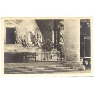  1920s Vintage Postcard Canova Monument Basilica of Santa 