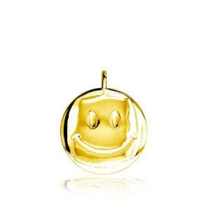  Medium Size Happy (Smiley) Face Jewelry Charm in 10K 