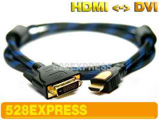 5FT HDMI To DVI Cable For PS3 Xbox 360 PC LCD Monitor  
