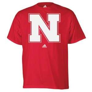   Nebraska Cornhuskers Red adidas Strong Logo T Shirt