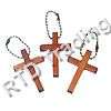 Wooden Cross Key Chain