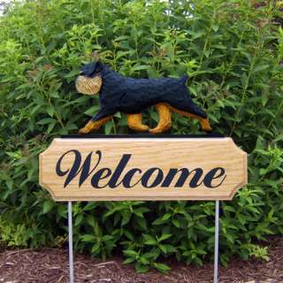 Brussels Griffon Wood Carved Dog Welcome Sign Stake. Home Decor Dog 