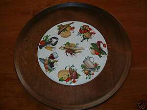 WOODBURY WOODWARE HAND TURN VERMONT WOOD SEAFOOD PLATE  