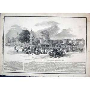  Funeral Duke Cambridge Kew Procession Old Print 1850
