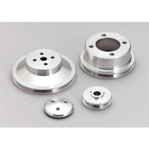   and Amp Clear Powdercoat Aluminum Ultra 3 Piece Serpentine Pulley Kit