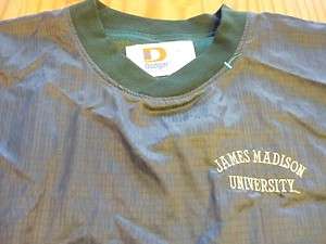 James Madison University JMU v neck pullover wind jacket size adult 